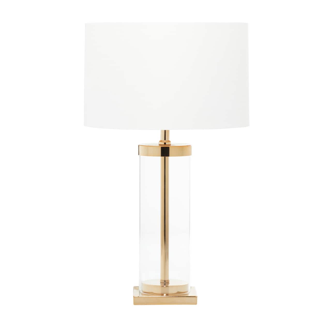 CosmoLiving by Cosmopolitan 25" Gold Metal Transitional Table Lamp